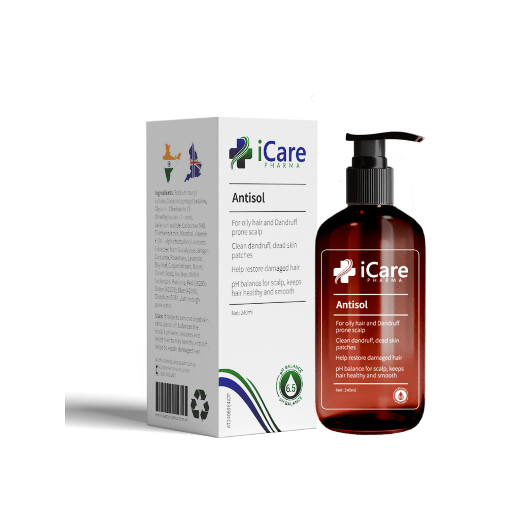 Ảnh Dầu Gội Sạch Gàu Antisol | Thương Hiệu iCare Pharma | Làm Sạch Gàu Ngứa Da Đầu Chiết Xuất Dược Liệu 2