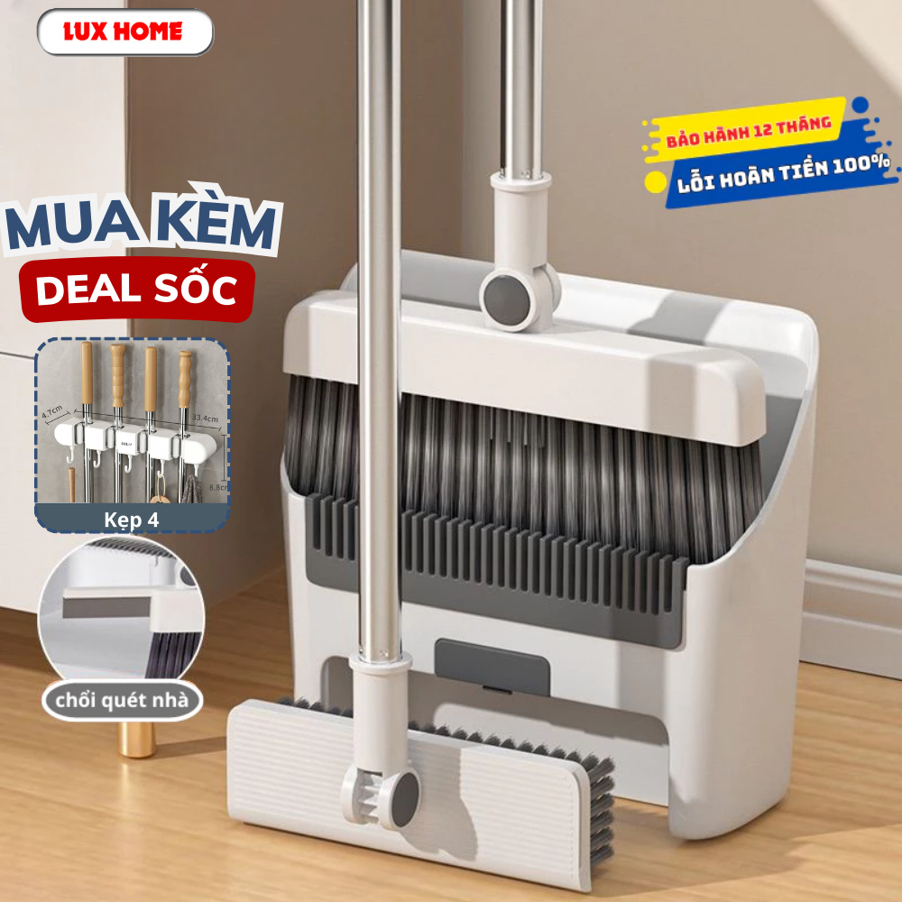 Bộ chổi quét nhà kèm hót rác 3 trong 1 đa năng, 1 chổi quét 1 hót rác 1 ...
