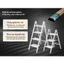 Thang xếp gọn chữ A 2- 3 -4 bậc thép carbon FUJIHOME Nhập Khẩu, thang đa năng gấp gọn gia đình bản to thắp hương
