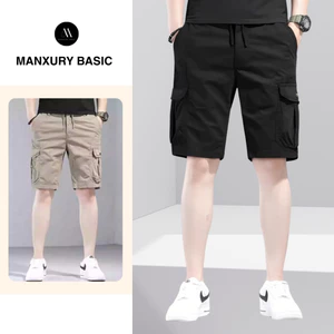 Quần Short Kaki Túi Hộp Nam Manxury Vải Kaki Cotton Co Giãn Thoáng Khí 4 màu trẻ trung năng động S08