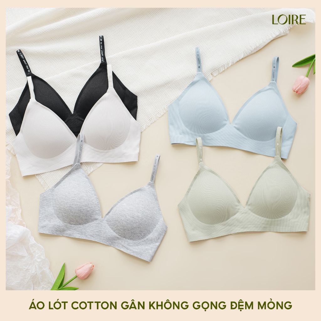 Áo Lót Không Gọng Đệm Mỏng Cotton Gân Loirechic BRTS172