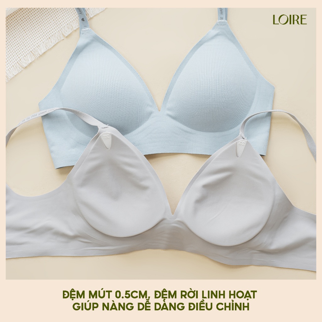 Áo Lót Không Gọng Đệm Mỏng Cotton Gân Loirechic BRTS172