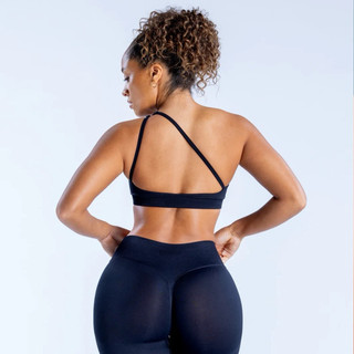 Áo tập gym nữ, áo bra thiết kế cổ lọ chất dệt kim cao cấp tôn dáng, co giãn 4 chiều (áo impact lọ)