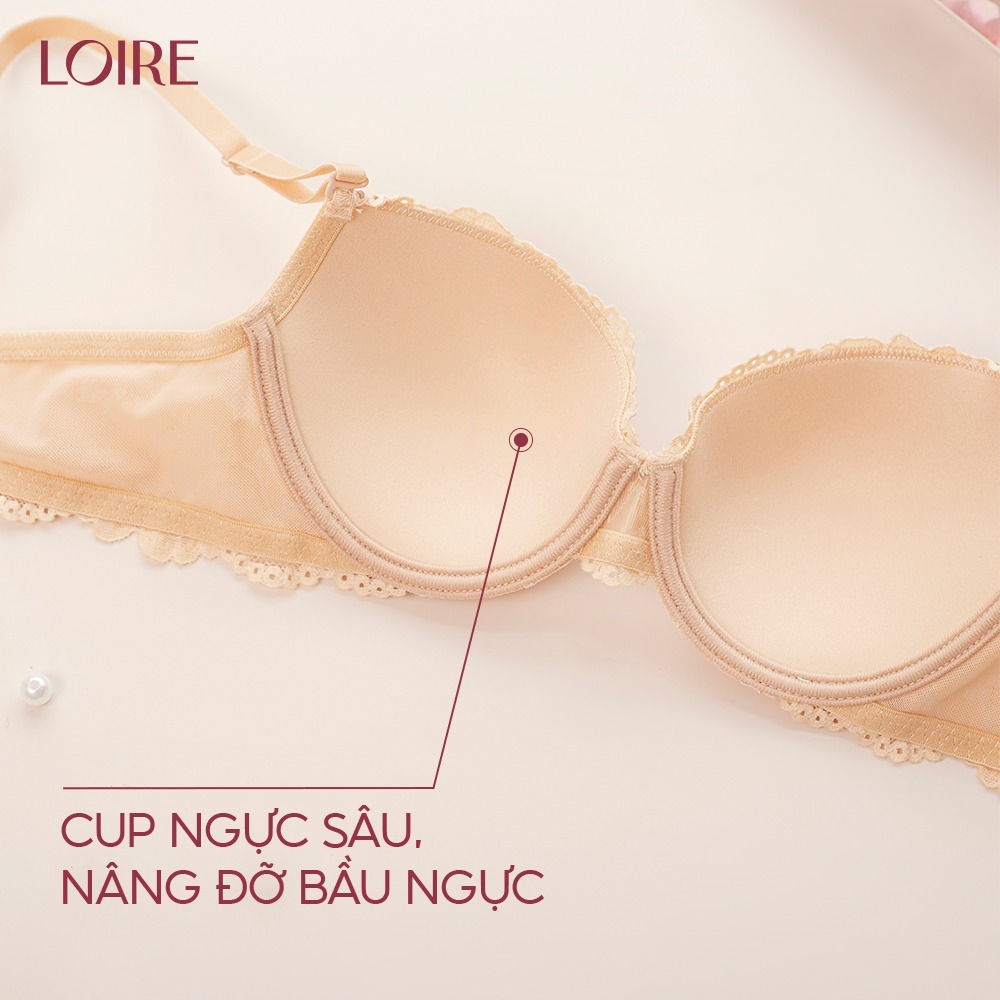 Áo Lót Ren Hoa Có Gọng Đệm 1cm Định Hình Ngực Loirechic BRTS196