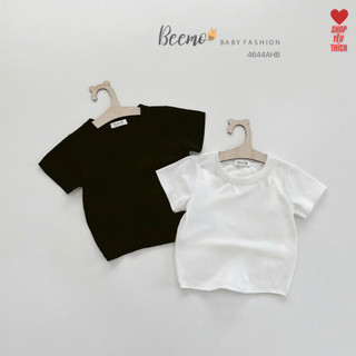 Áo cotton cộc tay basic đen trắng Beemo 🐝Shop Yêu Thích🐝