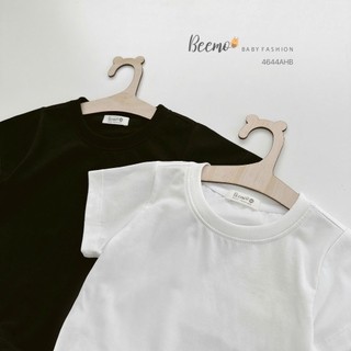 Áo cotton cộc tay basic đen trắng Beemo 🐝Shop Yêu Thích🐝