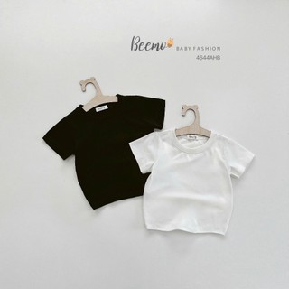 Áo cotton cộc tay basic đen trắng Beemo 🐝Shop Yêu Thích🐝