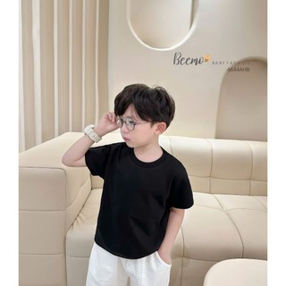 Áo cotton cộc tay basic đen trắng Beemo 🐝Shop Yêu Thích🐝