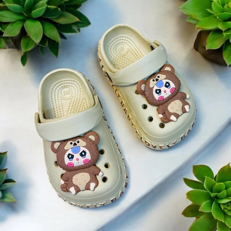 Dép Sục bảo vệ mũi chân viền chữ baby dễ thương nhẹ cho bé hình thỏ baby three