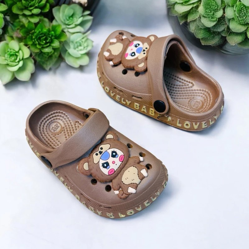 Dép Sục bảo vệ mũi chân viền chữ baby dễ thương nhẹ cho bé hình thỏ baby three