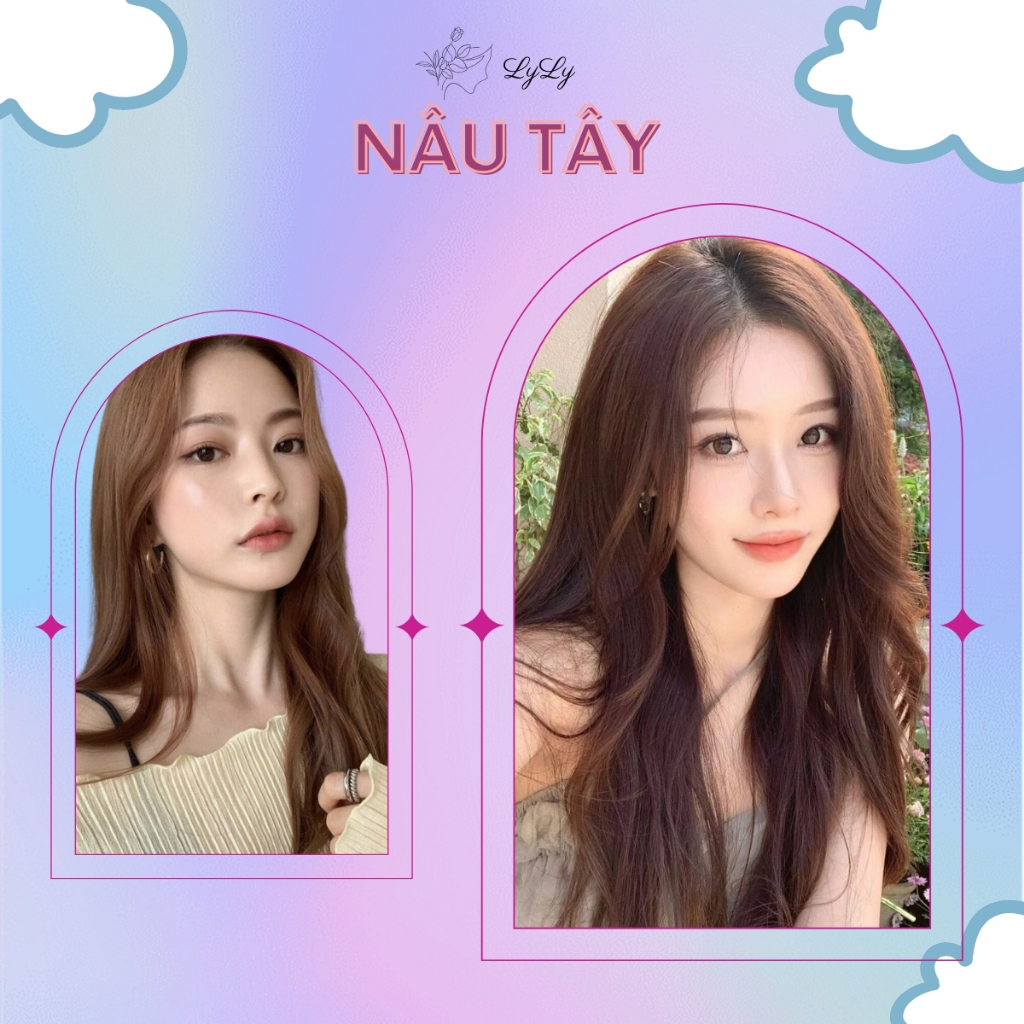 Thuốc nhuộm tóc màu Nâu Tây, thuốc nhuộm tóc tại nhà cao cấp, kem nhuộm tóc tại nhà tiện lợi COLORKING