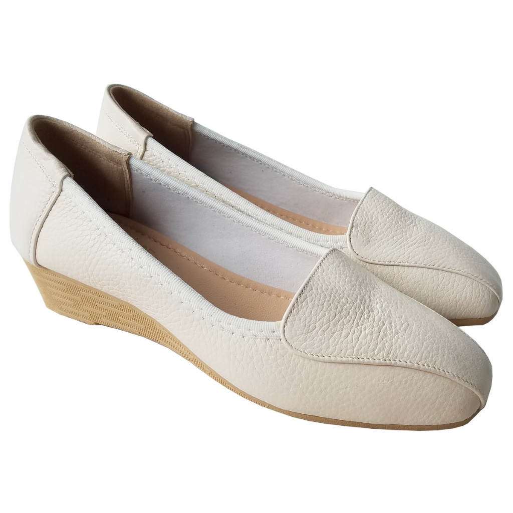 Giày Búp Bê Nữ Da Bò BIGGBEN Cao 4 Phân HKD925
