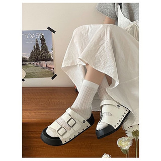 (Sẵn Trắng) Dép Quai Hậu Sandal Đi Được 2 Kiểu Có Quai Ulzzang Đẹp Êm