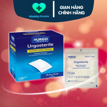 Băng dán / Băng cá nhân gạc vô trùng miếng lớn Urgosterile / Urgo Sterile cho vết thương lớn, bỏng, khâu mổ, phẫu thuật