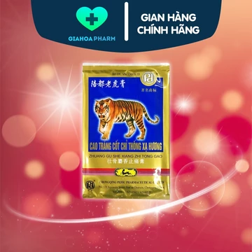 Cao dán con cọp (dán hổ) - Gói 4 miếng (Cao tráng cốt chỉ thống xạ hương - 7 chữ) - Giảm đau nhức, đau lưng, cơ