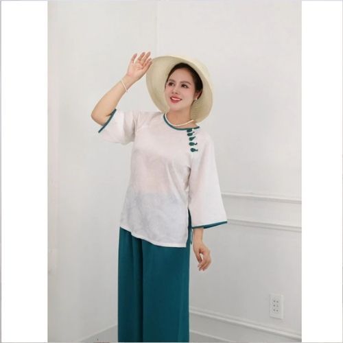 MS38 Set đồ bà ba nhiều màu,đồ trung niên,đồ kiểu cho các bà, các mẹ, quần dài, áo gấm tô châu cao cấp  CC38 Sang trọng