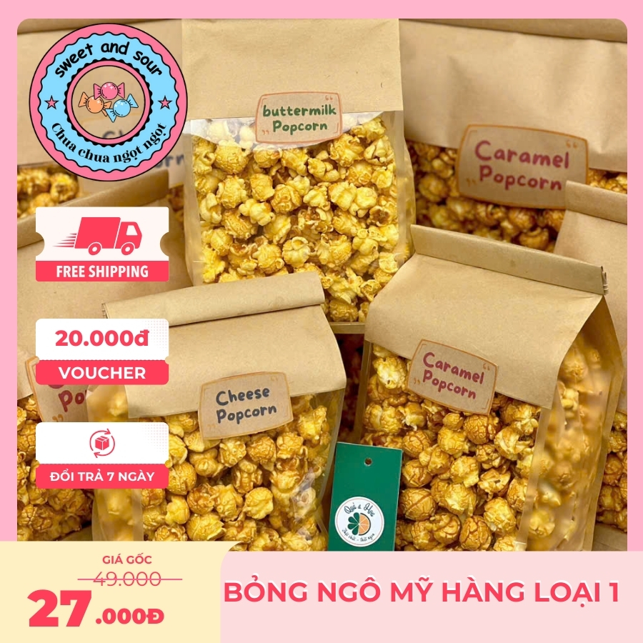 Bắp rang bơ mỹ loại 1 giòn ngon đủ vị, bỏng ngô siêu tẩm vị thơm ngon ...