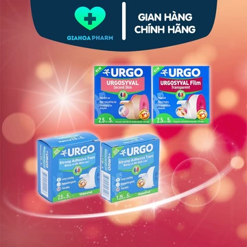 Băng keo y tế cuộn Urgosyval (Lụa, vải, trong suốt) - Dán chắc, cố định băng gạc, thiết bị y tế, catheter, dễ xé