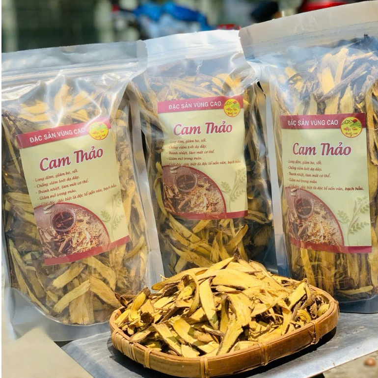 Cam Thảo khô thái lát 100g thơm, đẹp, thanh nhiệt, dưỡng nhan, giải độc, giải cảm