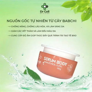 Serum Body Bakuchiol 0.5% 180ml Dr Cell Tái Tạo Da Dưỡng Trắng Phù Hợp Mọi Loại Da