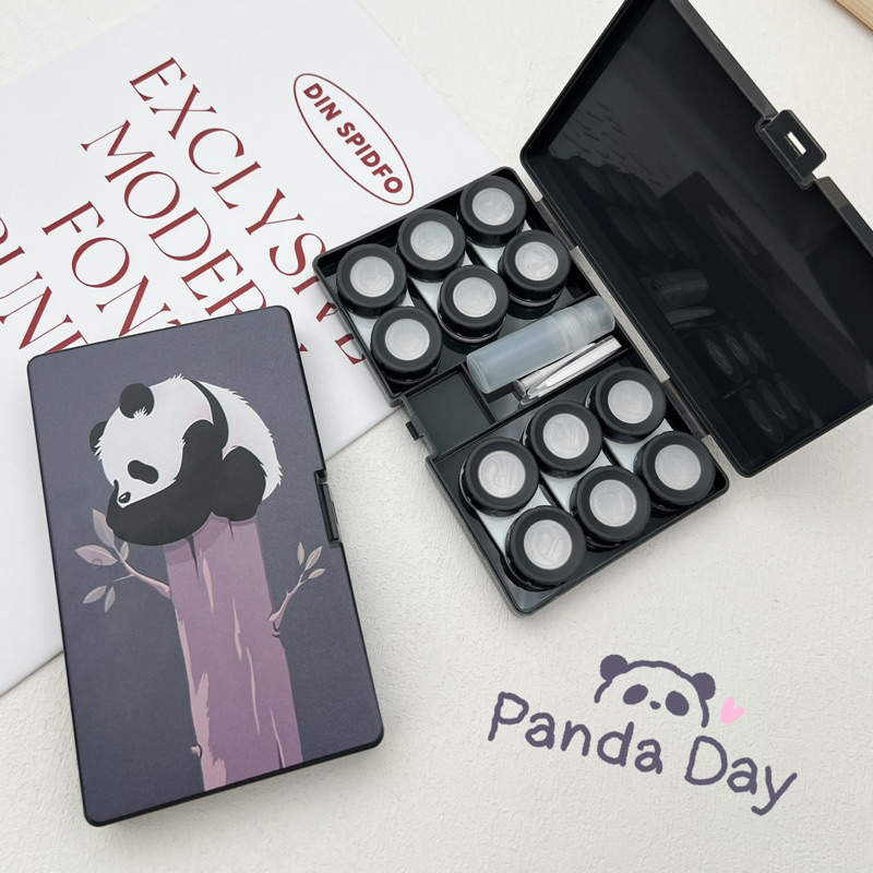 khay đựng Lens 6 ô Panda trèo cây Muneyes