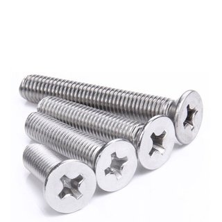 (INOX201) 50 cái M4 vít pake đầu bằng thân bulong inox201 M4