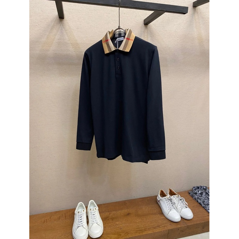 ⚡️[Hight Quality] Áo Polo Dài Tay B11erry Signature Shirts - Phối Điểm Nhấn Kê Cổ Đỉnh Nóc Kịch Trần Bay Phấp Phới Qccc