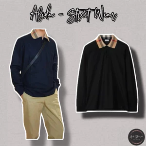 ⚡️[Hight Quality] Áo Polo Dài Tay B11erry Signature Shirts - Phối Điểm Nhấn Kê Cổ Đỉnh Nóc Kịch Trần Bay Phấp Phới Qccc