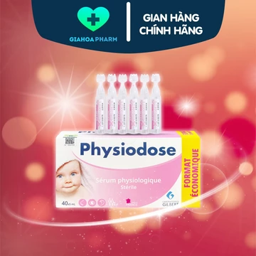Nước muối sinh lý Physiodose ống đơn liều tiện lợi, rửa, làm sạch, vệ sinh tai, mắt, mũi cho bé, an toàn với trẻ sơ sinh
