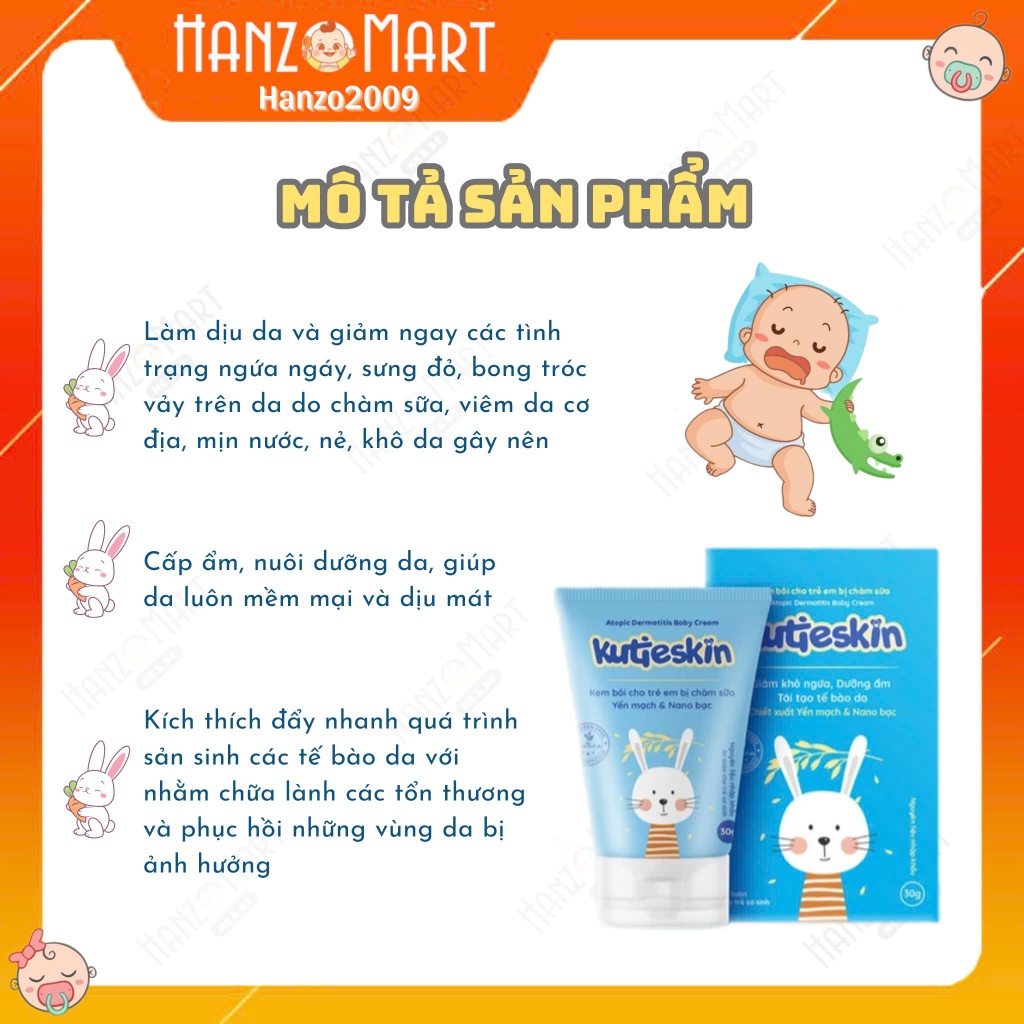 Kem bôi cho trẻ em bị chàm sữa - Kutieskin