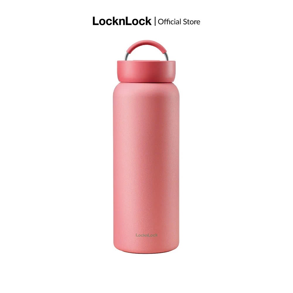 Bình giữ nhiệt LocknLock Jumbo Tumbler LHC4300 Màu Đỏ dung tích 900ml, có quai xách - K-MALL