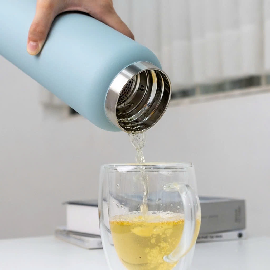 Bình giữ nhiệt LocknLock Jumbo Tumbler LHC4300 Màu Đỏ dung tích 900ml, có quai xách - K-MALL