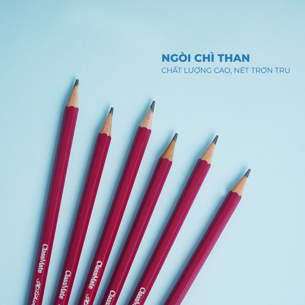 Bút Chì Classmate 2B/4B/6B - 1 Chiêc - Chì Mịn Phù Hợp Tập Viết, Tập Vẽ Lên Màu Đậm Nét Chuẩn