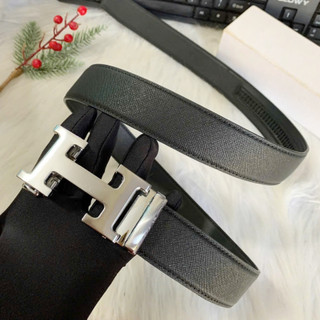 Thắt lưng dây nịt nam công sở khoá chữ h gạt tự động chất liệu da bò và da pu bản 3,5cm thatlungvidanamnu