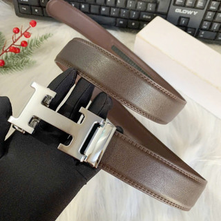 Thắt lưng dây nịt nam công sở khoá chữ h gạt tự động chất liệu da bò và da pu bản 3,5cm thatlungvidanamnu