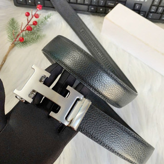 Thắt lưng dây nịt nam công sở khoá chữ h gạt tự động chất liệu da bò và da pu bản 3,5cm thatlungvidanamnu