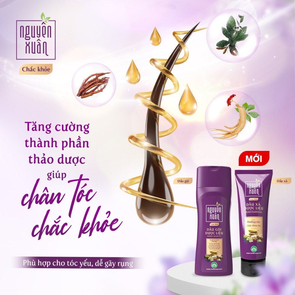 Ảnh Dầu gội Nguyên Xuân Chắc Khỏe 350ml KM 35ml - Dành cho tóc yếu, dễ gãy rụng 4