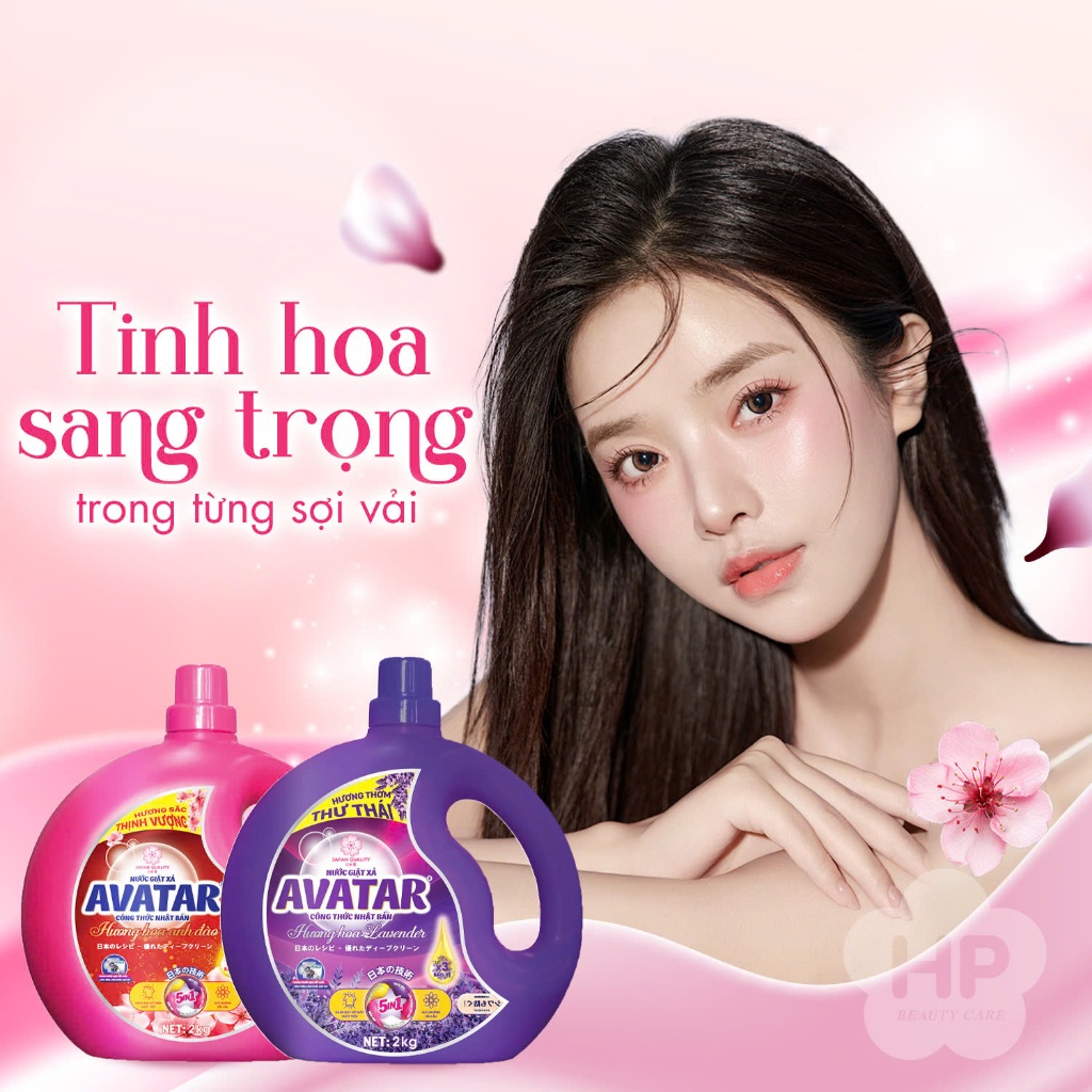 Combo 2 Can Nước Giặt Xả Vải Avatar Hương Lavender 4kg