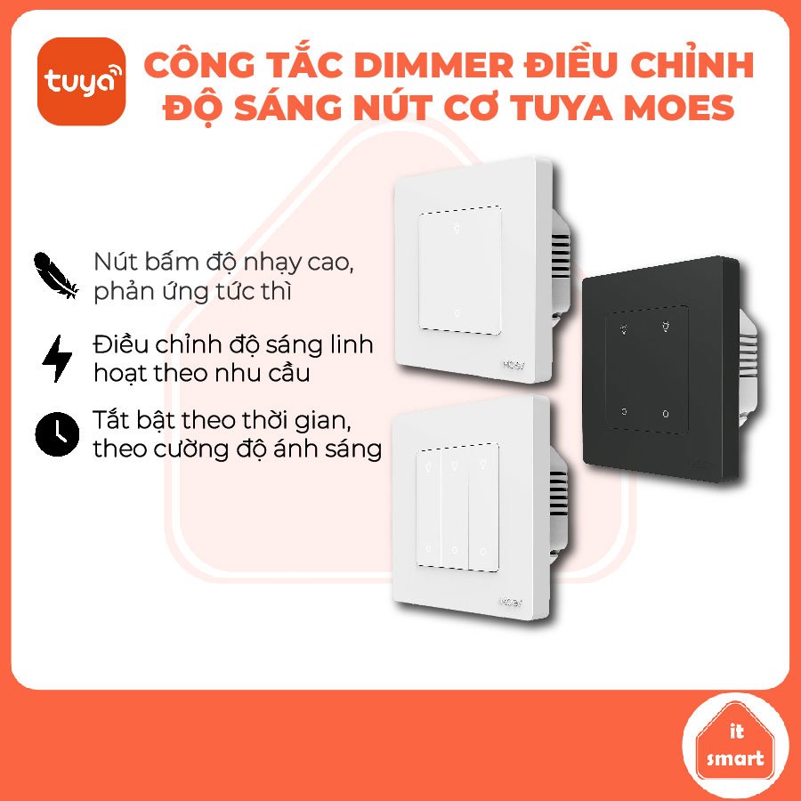 Công tắc dimmer thông minh MOES Star Ring