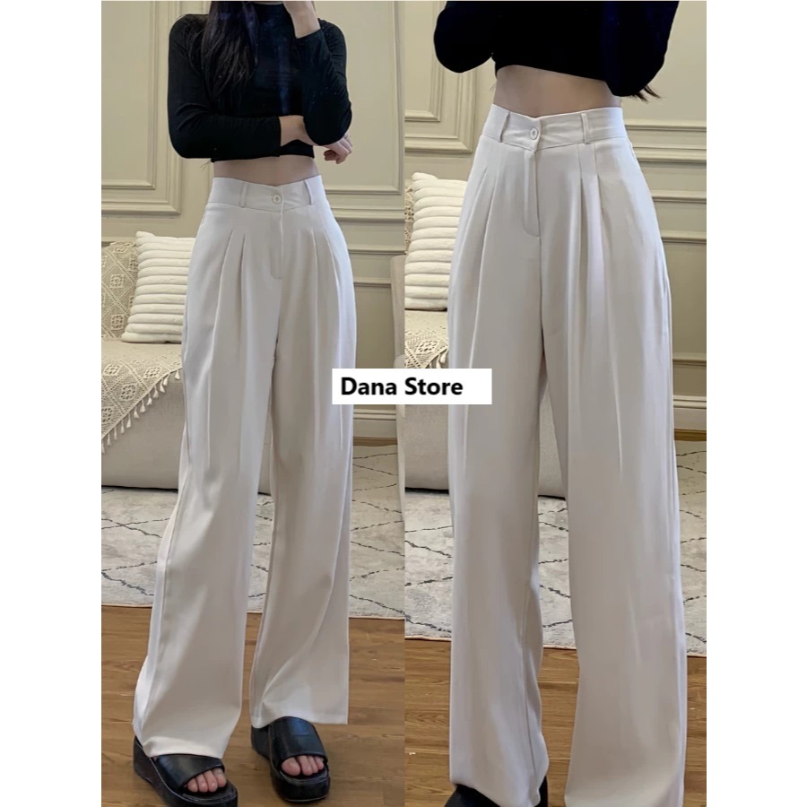 Quần BIGSIZE NỮ Ống Suông Lưng Cao, Quần Ống Rộng Vải Gold Nhật Hàng Cao Cấp Mềm Mướt, Dáng Dài 100cm
