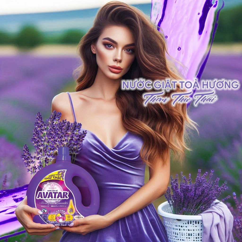 Combo 2 Túi Nước Giặt Xả Avatar Hương Oải Hương 4kg