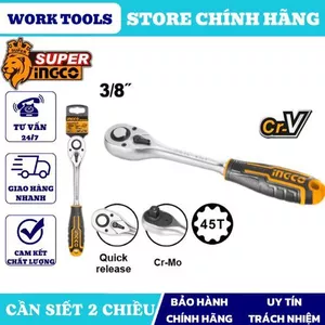 ĐỒ NGHỀ INGCO Cần siết 2 chiều 1/4” . 3/8” . 1/2” HRTH0814 / HRTH0838 / HRTH0812 / HRTH8412