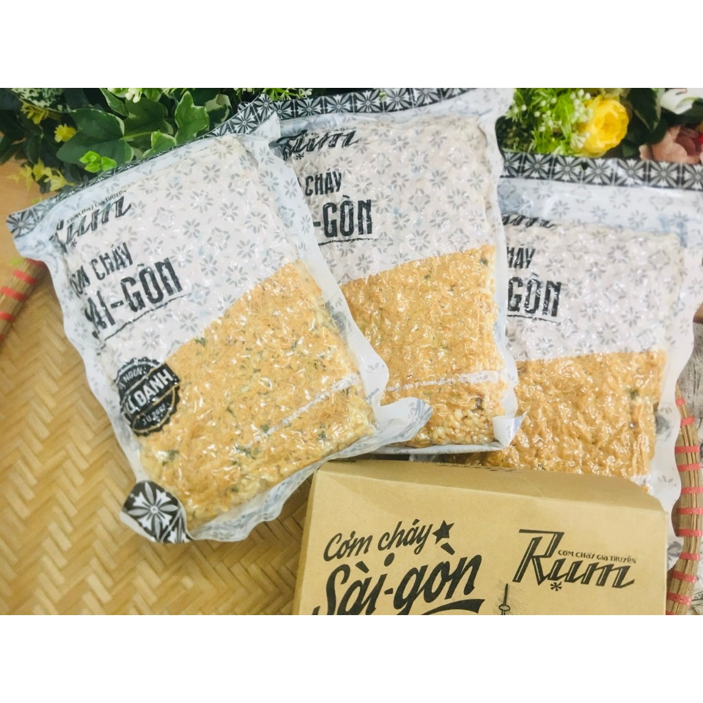 Cơm cháy Rụm Sài Gòn siêu ruốc, hộp 500gr gồm 3 túi, date mới, loại ít ...