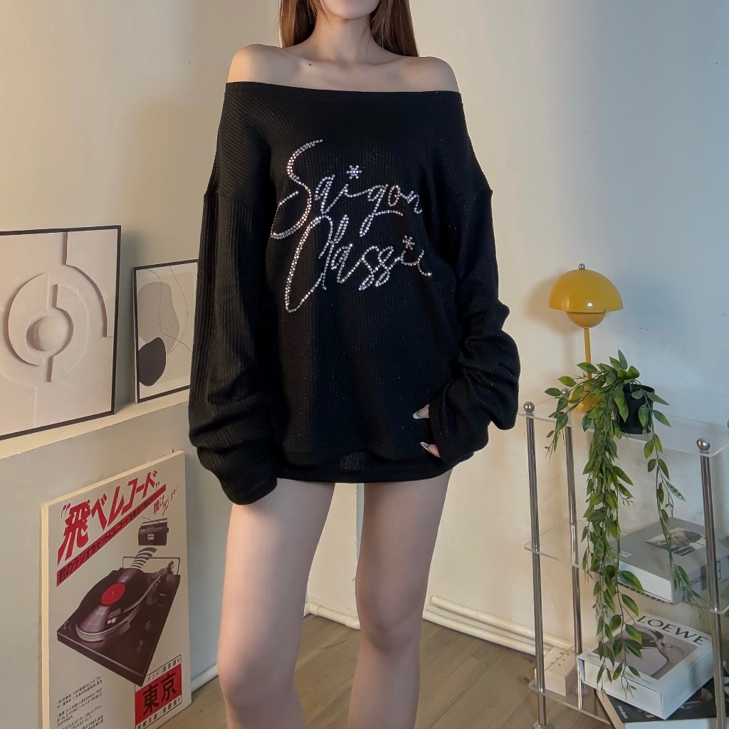 [CÓ TÁCH SET] SET SWEATER KÈM CHÂN VÁY ĐÍNH ĐÁ SAIGON CLASSIC FF MIX