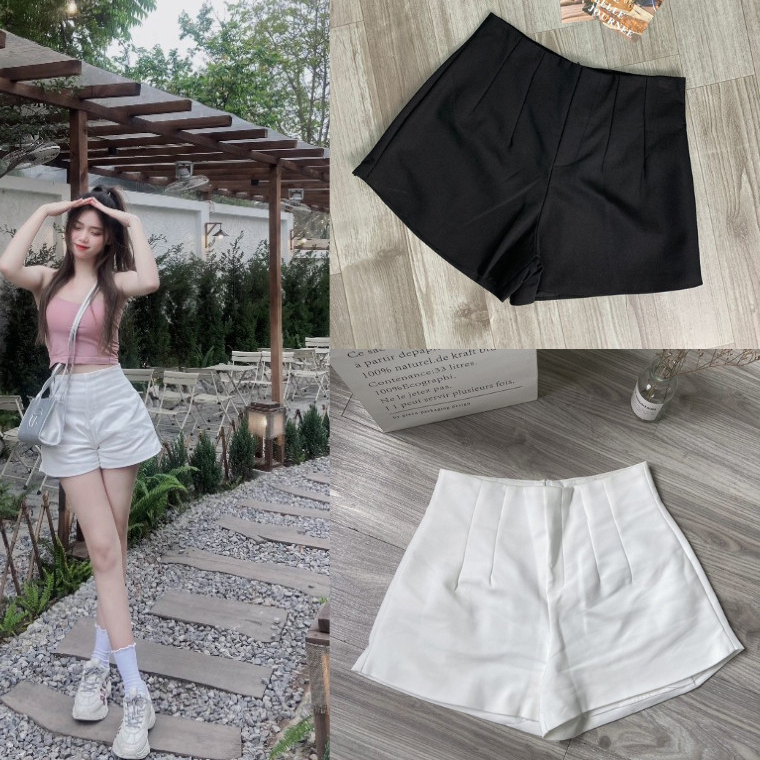 [CÓ BIGSIZE] Quần Short Đùi Nữ Cạp Cao, Chất Kaki Co Giãn, Đứng Form Tôn Dáng Videoby Dana.