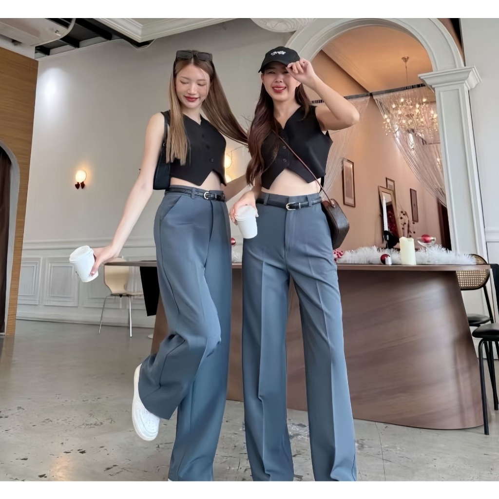 {Chất gold Nhật L1}Quần Ống Đứng Nữ, Quần Tây BIGSIZE Ống Vừa Dáng Dài form đẹp.