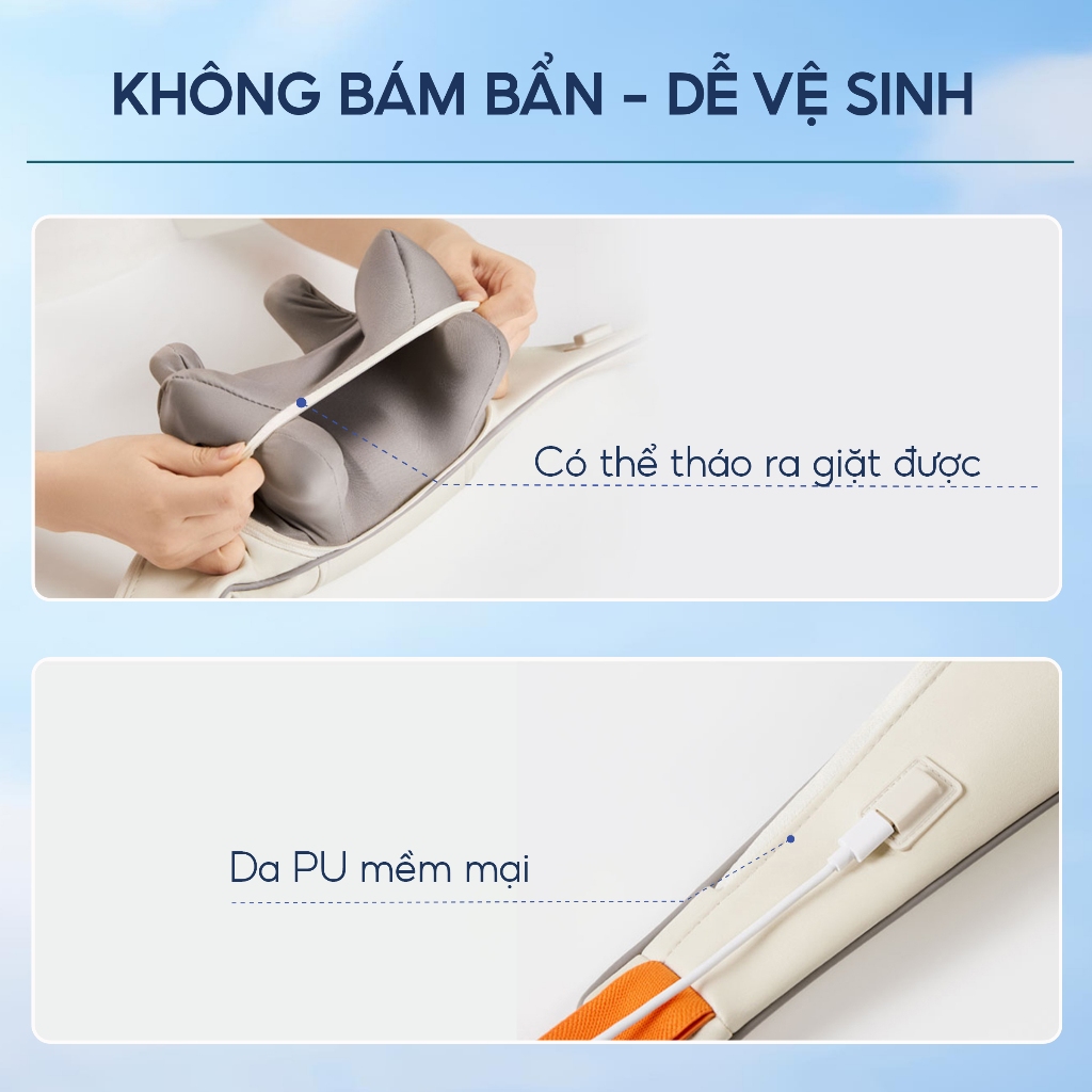 Ảnh Combo Máy Massage Cổ Vai Gáy BUMAS M3 Pro Và Máy Mát Xa Chân BUMAS M5 Chườm Ấm Kết Hợp Massage 3