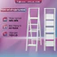 Thang gấp gọn chữ A 2- 5 bậc thép carbon FUJIHOME Nhập Khẩu, thang ghế tay vịn bản to rộng đa năng step ladder