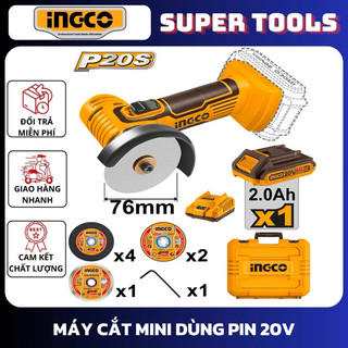 INGCO Máy cắt mài mini dùng pin 20V CAGLI76012 & CAGLI7601
