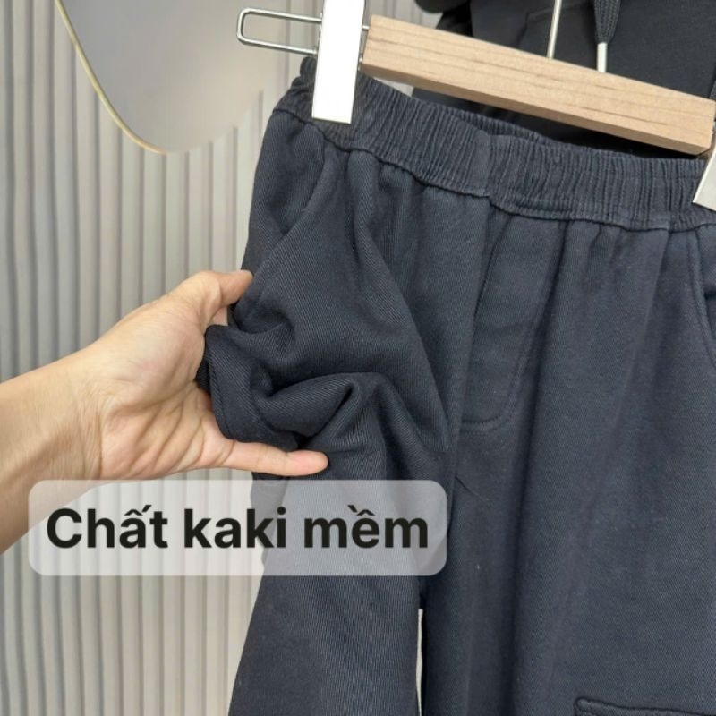 Quần Kaki Lót Lông quần kaki bé trai chuẩn hàng QCCC chất liệu co giãn size từ 35-56kg